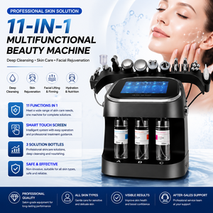 เครื่องดูแลผิวหน้าไฮโดรเจนออกซิเจนอเนกประสงค์ 11-in-1 ระดับมืออาชีพ สำหรับทำความสะอาดผิวอย่างล้ำลึกด้วยไฮโดรเดอร์มาเบรชั่น เหมาะสำหรับร้านเสริมสวย - Product Image 1