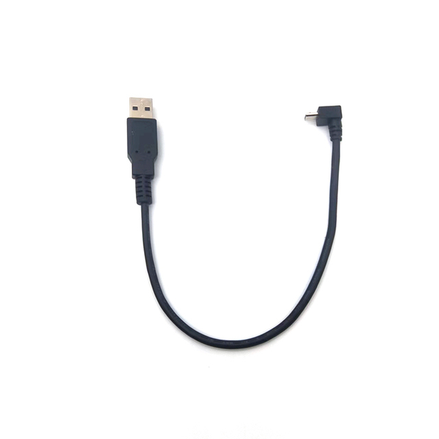 UL2725 28awg 90 Degree 90 Degree Micro USB Data Cable PVC Jacket Braided Shield for Computer Upwards Downwards Left Right Angles