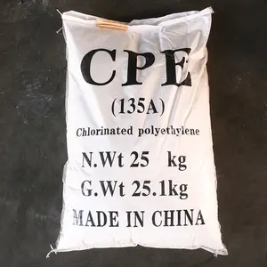 PVC 파이프 프로파일 와이어 케이블 산업을위한 양질의 충격 수정제 염소화 폴리에틸렌 CPE 135A