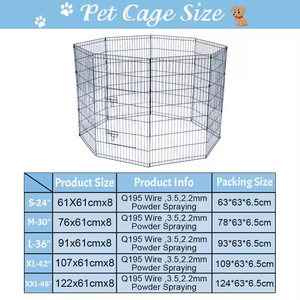 Cages pour animaux de compagnie en fil métallique pour extérieur, 8 panneaux, parc pliable pour animaux de compagnie - Product Image 6