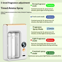 Diffuseur d'arômes portable rechargeable à 5 vitesses avec écran numérique, sans fil, pour voiture et maison, humidificateur d'huiles essentielles