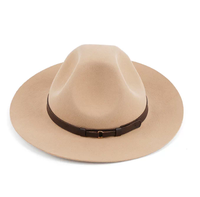 Chapeaux en laine à large bord NL201 Marron Camel, design exquis, populaires pour les activités de plein air et les tenues décontractées