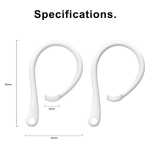 Ganchos de Silicona TPU Deportivos para Auriculares Apple Earbuds <span class=keywords><strong>Pro</strong></span>, Accesorios Anticaída para Auriculares Inalámbricos, Soporte para <span class=keywords><strong>Earpods</strong></span> 2 3 - Product Image 3