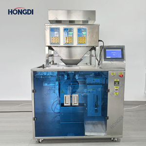 Máquina de Llenado, Sellado y Empaquetado Automática de Alta Eficiencia con Pesadora Vertical de Tres Cabezas para Bolsas de Plástico Preformadas, Granulados y Alimentos - Product Image 6