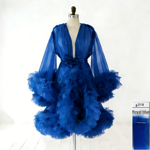 Vestido <span class=keywords><strong>de</strong></span> <span class=keywords><strong>Maternidad</strong></span> Térmico <span class=keywords><strong>de</strong></span> Lujo Romántico y Transpirable con Volantes <span class=keywords><strong>de</strong></span> Tul <span class=keywords><strong>para</strong></span> Prepararse <span class=keywords><strong>para</strong></span> la Boda, Novia y Damas <span class=keywords><strong>de</strong></span> Honor - Product Image 3