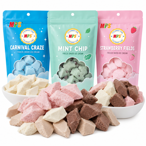 Poudre de bonbons gonflés à la saveur de vanille lyophilisée MPS, en gros, goût sucré et fruité, certifié halal - Product Image 1
