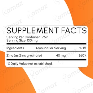 Integratore Minerale di Alta Qualità Amaz OEM/ODM a Marchio Privato per il Benessere Quotidiano e Facile Miscelazione, Polvere di Glicinato di Zinco - Product Image 6