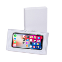 Boîte d'emballage de téléphone portable blanc universel de haute qualité revêtement UV vide et gaufrage pour utilisation sur Smartphone