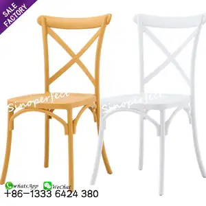 China Factory Stacking White Plastic Garden Wedding Event Chair