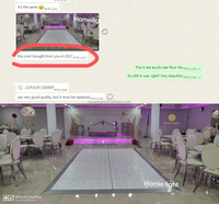Piste de danse LED blanche scintillante 20x20 pieds pour la décoration de scène de mariage