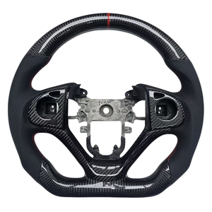 Nouveaux produits : Volant perforé en cuir et fibre de carbone avec surpiqûres rouges pour Honda Accord 8e génération et Crosstour - Product Image 1
