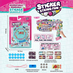 Kit de <span class=keywords><strong>bijoux</strong></span> DIY avec autocollants, bracelet à perles fait main, jouets pour filles - Product Image 6