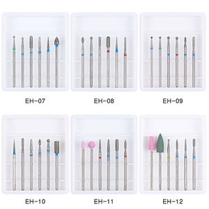 Juego de 6 brocas para uñas para máquina de manicura, 3/32 \ ", rebabas rotativas para cutículas y broca de diamante para uso en taladro de uñas - Product Image 4