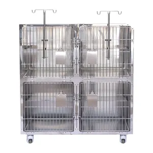 One-Stop Supplier Veterinary Hospital Clinic Stainless Steel Animal Combined Cage For Cat