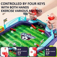 Jeu de table de football en plastique KSF - Match de football éducatif 2v1 pour la famille et les enfants