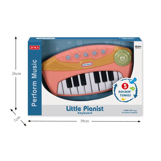 Erken eğitim bebek pembe elektrik piyano klavyesi ışık ve müzik ile 5 eğlenceli şarkıları enstrüman oyuncaklar çocuklar için