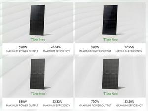Panneaux solaires JinkoSolar 605-625W PERC Tiger Neo N-Type Mono Bifacial Dual Glass pour système d'énergie solaire commercial sur toiture - Product Image 4