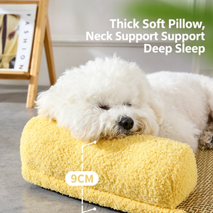 Dog <b>Nest</b> Summer Cooling <b>Nest</b> Cooling Cane Knitting Dog Mat Cat <b>Nest</b> Thickening Sponge Pet Cooling Mat Removable Washable Cross-b - Product Image 4