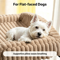 Lit surélevé pour chien, canapé moelleux en peluche pour petits chiens et chats, lit pour animaux de compagnie lavable avec pieds antidérapants, utilisation intérieure et en terrasse