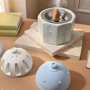 DM1220 Stampo in Silicone 3D <span class=keywords><strong>per</strong></span> Bruciatore di Incenso Mediorientale Fai-da-Te Barattolo <span class=keywords><strong>per</strong></span> <span class=keywords><strong>Candele</strong></span> in Silicone Gesso Cemento Incensiere Stampi <span class=keywords><strong>per</strong></span> Decorazioni <span class=keywords><strong>per</strong></span> la Casa - Product Image 2