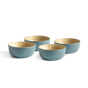 Bol en bambou naturel, pour salade et repas fabriqué à la main, 5 pièces de haute qualité, le plus vendu - Product Image 4