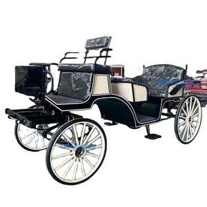 Popular Carroza de Caballos Negra de Cuatro Ruedas para Paseos Turísticos, Bodas y Parques de Atracciones en Venta - Product Image 1