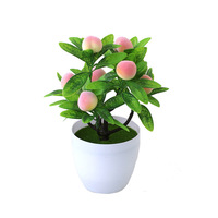 Kunstmatige nep bloempot citroen fruit bonsai 7-delige fruitdecoratieset aardbei plastic kumquat fruit injectie