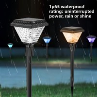 Lampe solaire LED IP65 étanche pour poteau extérieur, jardin, cour et mur, avec système d'éclairage automatique