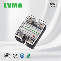 Relé de Estado Sólido LVMA SSR-1 D4840 40A 1NO con Terminal de Perno, Cobre, Baja Potencia, 4 Pines, Monofásico, 24-480VAC, Control DC, Protección