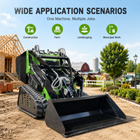 Chargeuse compacte sur chenilles FULCORE à accès étroit, avec châssis compact et godet robuste pour travaux de jardinage