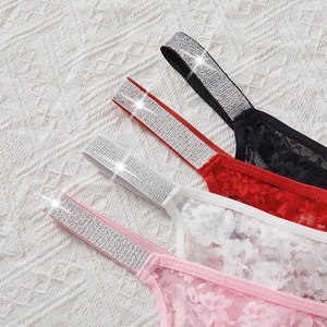 Slip Perizoma Donna Sexy Traspirante Tinta Unita ODM a Vita Bassa <span class=keywords><strong>Taglie</strong></span> Forti in Tessuto Lavorato a Maglia Lavabile a Mano - Product Image 4