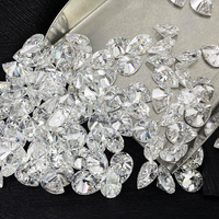 Moissanite synthétique en vrac de qualité VV1, couleur D, taille poire, pour la fabrication de bijoux