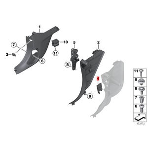 Cubierta OBD 51437312131 para <span class=keywords><strong>BMW</strong></span> Serie 4 F36 Gran Coupé LCI [<span class=keywords><strong>440iX</strong></span>] 2016-2019 - Product Image 2