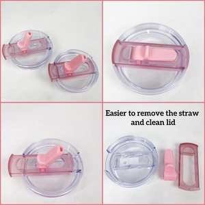 Promax Reemplazo a prueba de fugas Sin derrames Fácil de usar Cubierta de vaso reutilizable Tapa de vaso de paja abatible para taza de 40oz - Product Image 2