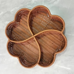 Plum Blossom Style Divider <b>Basket</b> 30x6 Cm <b>Wicker</b> <b>Storage</b> For Nuts Fruits Dried Fruits Home Use - Product Image 3