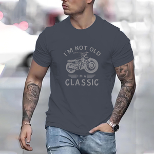 Maglietta classica da uomo con motivo motociclistico 100% poliestere girocollo manica corta stampa all'ingrosso - Product Image 3