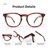 Montures de lunettes de lecture en acétate vintage personnalisées OEM/ODM, montures optiques anciennes faites à la main, lunettes élégantes de style japonais