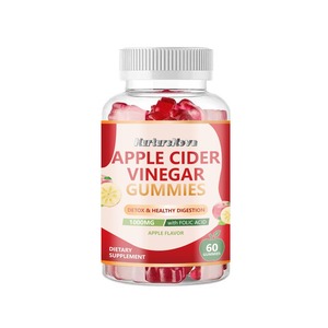Gomitas de Vinagre de Sidra de Manzana con Sabor a Manzana, 60 Piezas, Suplemento Dietético Masticable con Ácido Fólico <span class=keywords><strong>para</strong></span> Uso Diario - Product Image 1