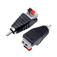 Câble de haut-parleur vers câble audio mâle prise professionnelle prise rapide connecteur RCA adaptateur câble accessoires prise à sertir