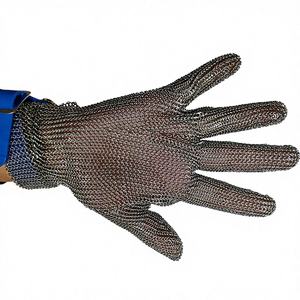 Gants <span class=keywords><strong>de</strong></span> travail en <span class=keywords><strong>maille</strong></span> <span class=keywords><strong>de</strong></span> chaîne <span class=keywords><strong>maille</strong></span> d'acier inoxydable à manches extra longues, tissés, pour la protection des mains des bouchers et la découpe, vente en gros, économiques - Product Image 1