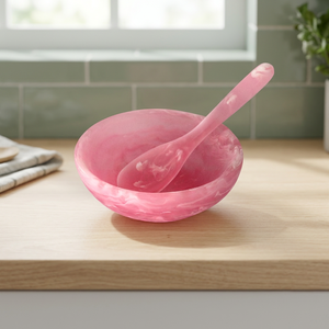 Juego de Platos Planos de Resina con Efecto Humo Profundo ShadowMist, Borde de Terciopelo, Decoración Elegante para Mesa de Comedor, Platos Contemporáneos para Servir - Product Image 1