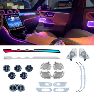 Kit d'éclairage d'ambiance intérieur 64 couleurs W206 pour Mercedes-Benz Classe C 2022-2025 – Ensemble actif de 9 éclairages d'ambiance améliorés - Product Image 1