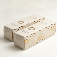 Boîte cosmétique personnalisée en papier coton avec estampage à chaud, emballage de sérum au toucher doux, boîte cadeau