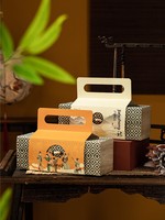 Maßgefertigte Hochwertige Holz-Geschenkbox mit Rechteckigem Bambus-Tablett für Sushi und Einzelhandelsverpackungen Recycelbar Anpassbar