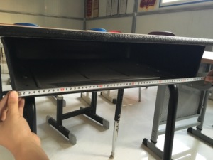 Trẻ Em 24in X 18in Có Thể Điều Chỉnh Mở Phía Trước Sinh Viên W/Kim Loại Cuốn Sách Hộp Bàn Màu Đen Bàn Và Ghế - Product Image 4