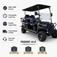 Carrito de Golf Eléctrico de 60V para 6 Pasajeros, de Lujo, con Motor de CA de 4KW, Batería de Plomo-Ácido, 35 Km/h de Largo Alcance, para Uso en Clubes Campestres y Resorts