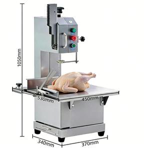 Scie à os mobile compacte et professionnelle |   Machines de transformation de la viande, moteur électronique 1800W, acier inoxydable de qualité alimentaire pour boucher - Product Image 5