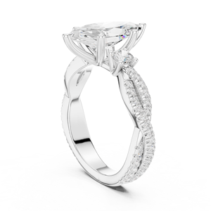 Elegant 14Kt 18Kt 22Kt Gold Rhodium Plated Lab Created <b>Diamond</b> <b>Ring</b> for Women Classic Wedding Engagement <b>Ring</b> - Product Image 3