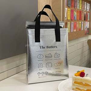 Bolsa Térmica de Tela No Tejida con Aislamiento de Papel de Aluminio para Pan, Comida para Llevar, Barbacoa, Venta al por Mayor, Alimentos Refrigerados, Reciclable - Product Image 1