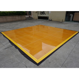 Interlocking glossy plywood aluminum modular dance floor for events - Product Image 4